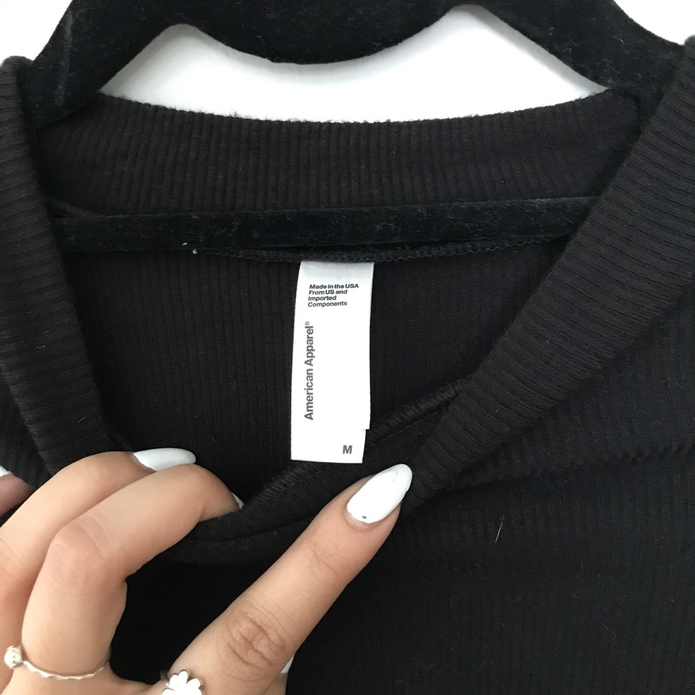 American Apparel Long Sleeve Black Dress